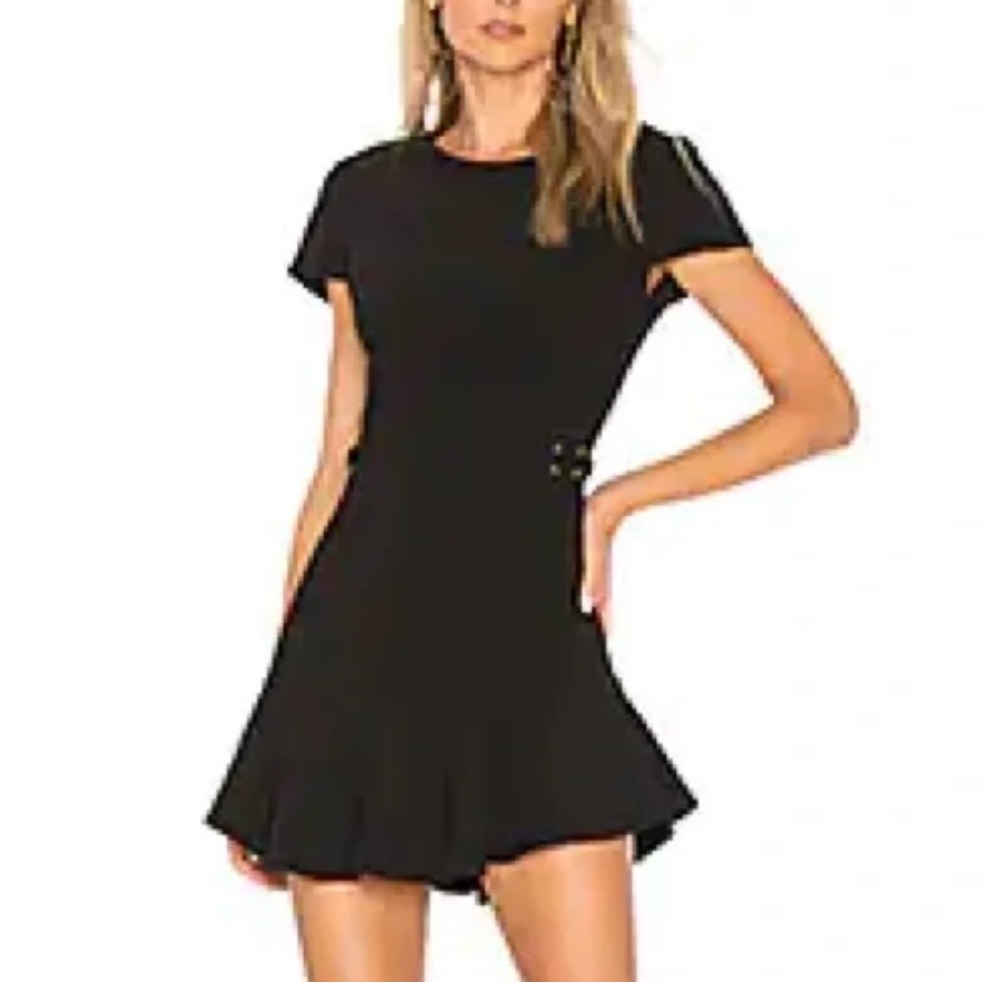 Amanda Uprichard Mckenna Black Mini Dress
